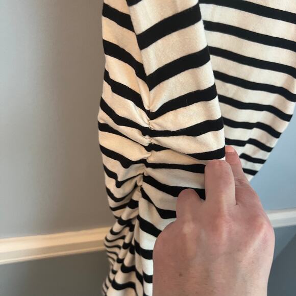 Old Navy Maternity Fitted White Black Dress Size Large - Picture 5 of 12